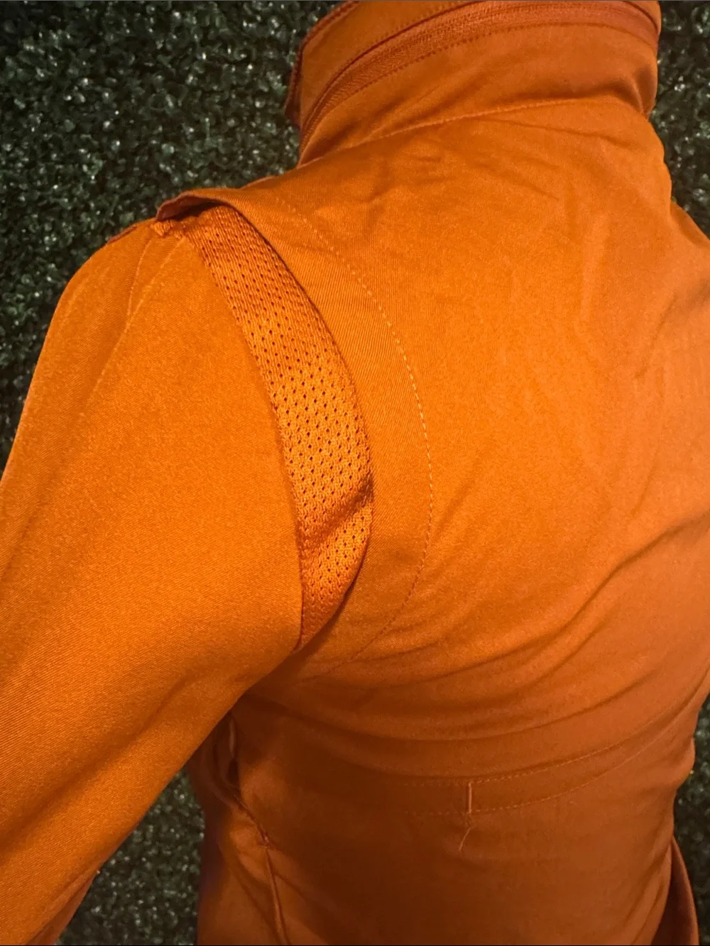 Nike Orange Full-Zip Hooded Jacket with White Sleeve Bands